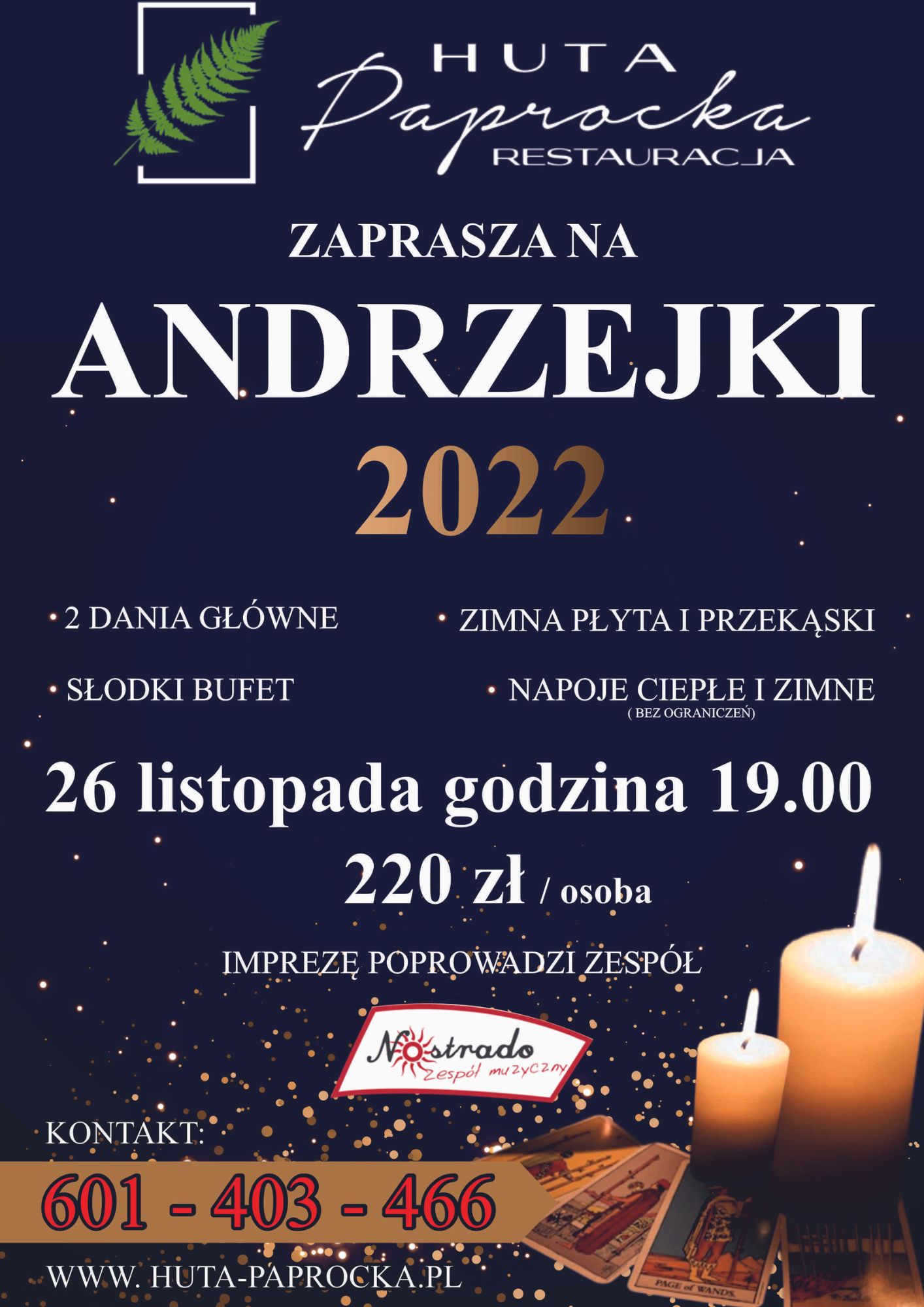 Restauracja Huta Paprocka zabawa_andrzejkowa_2021_w_hucie_paprockiej